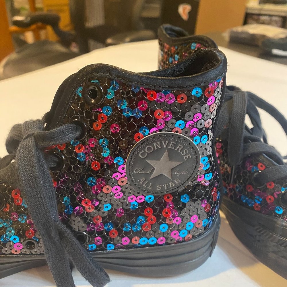Girls Hightop Sequin Converse All Stars